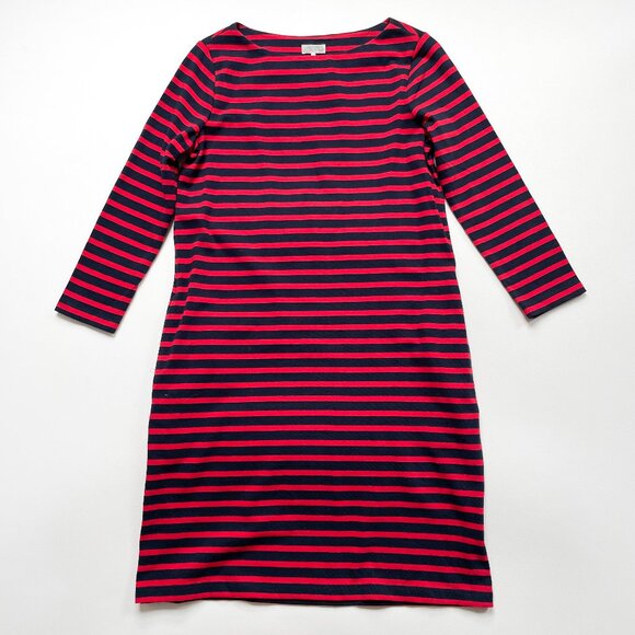 Quaker Marine Supply French Sailor Dress Stripe Shift Navy Red Size XS NEW NWT - Picture 2 of 6